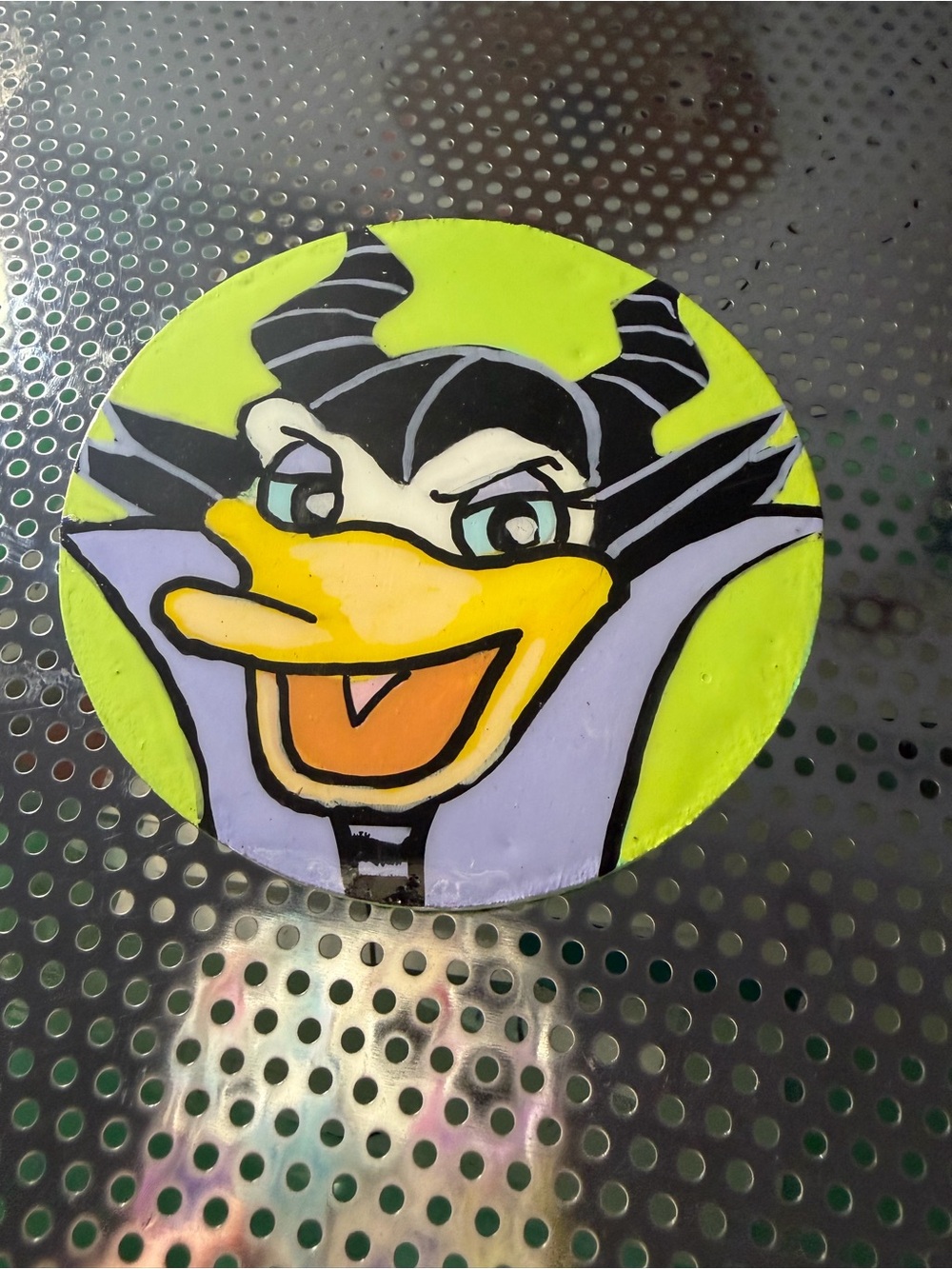 Custom hand painted Disney daisy villain coaster